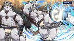  anthro armpit_hair armpits canine horkeukamui male mammal muscular muscular_male solo tokyo_afterschool_summoners wolf 
