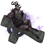  anthro antlers bandanna cervine clothed clothing deer horn looking_at_viewer male mammal melthecannibal overweight solo tears 