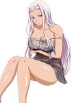  1girl breasts himiko_(ikkitousen) ikkitousen large_breasts long_hair official_art sitting smile solo 