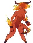 ahi amaverse anthro dragon elemental_creature elemental_dragon female fire hair hi_res horn mythological_creature mythological_scalie mythology natchan naturally_censored nude red_body red_hair scalie solo tail