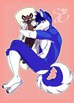 anthro canid canine canis cuddling curl dakimakura_design domestic_dog haida hi_res hug husky kobi_(kobiblue182) male mammal nordic_sled_dog solo spicy_cinna spitz