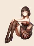  dress heels red_flowers tagme thighhighs 