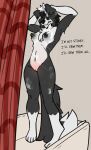 anthro female fur genitals hi_res nipples nude pussy sarah_(wheresmysocks) shower shower_head sketchytoasty soap solo steam tail