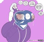 anthro bodily_fluids bovid caprine clothed clothing eyewear female fully_clothed glasses goat lactating lactating_through_clothing mammal solo thewilldpink toriel undertale_(series) wet wet_clothing