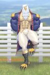  2019 4th_of_july abs accipitrid accipitriform american_eagle anthro avian bald_eagle bird bulge colonial_dress eagle holidays looking_at_viewer male muscular muscular_anthro muscular_male pecs sea_eagle solo wolfiecanem 