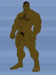  5_fingers 5_toes balls body_hair headingsouth humanoid looking_at_viewer male muscular orc penis precum pubes tagme toes uncut 