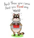 2024 absurd_res anthro clothing dialogue english_text haruto_kou hi_res male mammal procyonid raccoon rascal_(robot_dreams) robot_dreams shirt simple_background slightly_chubby smile solo text topwear