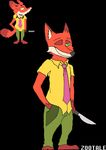  canine colored digital_media_(artwork) disney fox knife mammal nick_wilde pixel_(artwork) undertale video_games zootopia 