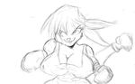  boxing_gloves breasts cleavage clothed clothing female hair hindpaw kangaroo ko long_hair mammal marsupial mrkaliebhiley paws pencil_(artwork) smile solo teeth thick_thighs traditional_media_(artwork) 