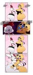 absurd_res angry anthro avian big_breasts big_butt bird breasts butt comic duo english_text eyes_closed fayga feathers female female/female fur heart_symbol hi_res huge_butt kissing lagomorph leporid mammal nude rabbit sssonic2 text thick_thighs tongue tongue_out violet_(sssonic2) white_body white_fur wide_hips yellow_body yellow_feathers