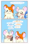 bijou_(hamtaro) blush crushpepper dialogue digital_media_(artwork) english_text hamtaro hamtaro_(series) hi_res male male/male oxnard_(hamtaro) sunflower_seed tagme text