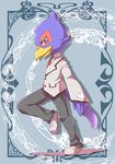  anthro avian bird blue_eyes clothing falco_lombardi footwear male necktie nintendo solo star_fox suit video_games きゃらられな 