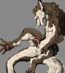 anthro black_body black_claws black_fur claws clitoral clitoral_masturbation female fingering fingering_self fur genitals hi_res masturbation pawpads pussy red_pawpads sergal solo venlightchaser white_body white_fur