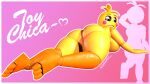 16:9 2023 3d_(artwork) absurd_res alexdewolf animatronic anthro ass_up avian big_butt bird black_eyes blush border breasts bubble_butt butt cheek_markings chicken clothed clothing digital_media_(artwork) eyebrows eyelashes facial_markings feathers female fingers five_nights_at_freddy&#039;s five_nights_at_freddy&#039;s_2 galliform gallus_(genus) garry&#039;s_mod head_markings hi_res humanoid leg_markings looking_at_viewer lovetaste_chica machine markings narrowed_eyes orange_legs panties partially_clothed phasianid presenting purple_makeup robot robotic scottgames smile socks_(marking) solo thick_eyebrows thick_thighs toy_chica_(fnaf) underwear white_border wide_hips widescreen yellow_body