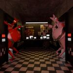 animatronic anonymousfm anthro areola big_breasts big_butt breasts butt canid canine digital_media_(artwork) duo female female/female five_nights_at_freddy&#039;s five_nights_at_freddy&#039;s_2 fox foxy_(fnaf) foxy_(psychojohn2) hand_on_butt hi_res huge_breasts huge_butt huge_thighs hyper hyper_butt looking_at_viewer machine makeup mammal mangle_(fnaf) mangle_(psychojohn2) nipples nude open_mouth robot scott_cawthon scottgames stuck stuck_in_door tail thick_thighs wide_hips