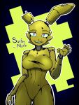  absurd_res animatronic anthro big_breasts breasts curvy_figure female five_nights_at_freddy&#039;s five_nights_at_freddy&#039;s_3 green_body hi_res humanoid lagomorph leporid looking_at_viewer machine mammal purple_eyes rabbit robot scottgames smile solo springtrap_(fnaf) surfer_murfer thick_thighs wide_hips 