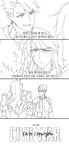  4koma armor back captain_america_civil_war comic fate/apocrypha fate_(series) long_hair marvel monochrome open_mouth parody rider_of_red saber_of_black scar short_hair 