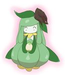  ^_^ blush digital_media_(artwork) egg enon eyes_closed female flora_fauna flower kemono leaf lilligant nintendo plant pok&eacute;mon simple_background smile solo standing video_games white_background white_body 