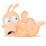  absurd_res anthro balls conditional_dnp digital_media_(artwork) erection genitals hi_res humanoid_genitalia humanoid_penis jordanfrechet macropod male mammal marsupial nickelodeon nude penis rocko's_modern_life rocko_rama solo tail teeth wallaby 