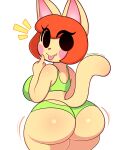  absurd_res animal_crossing anthro athletic_wear big_breasts bottomwear breasts butt clothing felicity_(animal_crossing) felid feline female hi_res mammal nintendo puppysnackz shirt shorts solo tank_top thick_thighs tongue tongue_out topwear 