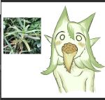  9999gpera elemental_creature elemental_humanoid featureless_chest female flora_fauna humanoid not_furry nude open_mouth plant plant_humanoid reference_image simple_background solo spiked_tongue tongue tongue_out white_background 