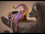  anus claws cum digital_media_(artwork) dragon duo erection extreme-ember feces feral fur horn male male/male nude open_mouth oral pooping scalie scat simple_background size_difference spyro spyro_the_dragon video_games wings 