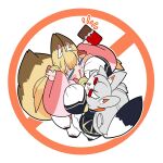  2girls :3 akichi_360 animal_ears arm_up arms_up black_coat blonde_hair blue_eyes blush_stickers candy cat_ears cat_girl cat_tail chibi chocolate chocolate_bar coat drooling fighting food fox_ears fox_girl fox_tail full_body grey_hair hair_ornament hairclip half-closed_eyes highres holding holding_food kemomimi_oukoku_kokuei_housou long_hair long_sleeves mikoko_(kemomimi_oukoku_kokuei_housou) multiple_girls no_symbol nora_cat nora_cat_channel notice_lines reaching sandals simple_background skirt socks standing standing_on_one_leg tail thighhighs virtual_youtuber white_background white_skirt white_socks white_thighhighs wide_sleeves zouri 