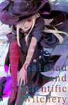  bad_id bad_pixiv_id black_dress blonde_hair blood capelet dress hashina_aya hat highres mili_(band) mismatched_legwear open_mouth pantyhose red_eyes severed_limb sitting smile solo witch_hat 