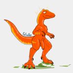  bodily_fluids cum dinosaur extinct genital_fluids hi_res male orange_body palister35 prehistoric_species reptile scalie solo 
