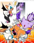  angry anthro bat big_breasts big_butt bite blaze_the_cat breasts butt duo felid feline female female/female hi_res huge_breasts mammal rouge_the_bat seedher_ohlow sega small_breasts sonic_the_hedgehog_(series) wide_hips wings 