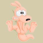  absurd_res anthro conditional_dnp covering covering_crotch covering_self digital_media_(artwork) embarrassed feet feet_up hi_res jordanfrechet looking_at_viewer macropod male mammal marsupial nickelodeon nude rocko's_modern_life rocko_rama solo tail teeth wallaby 