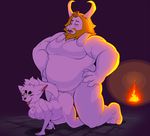  2017 3_toes all_fours amber_eyes ambiguous_penetration anthro areola asgore_dreemurr beard belly blonde_hair breasts canine caprine crown digital_media_(artwork) doggystyle duo eroborus eyes_closed facial_hair female fire fox from_behind_position fur goat hair hands_on_hips horn interspecies kitsune_(ero) kneeling larger_male looking_pleasured male male/female mammal mature_male moan nipples nude one_eye_closed open_mouth overweight overweight_male penetration restricted_palette sex size_difference smaller_female smile sweat toes tongue tongue_out undertale video_games white_fur wink 