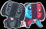  ambiguous_gender animate_inanimate canine cute feral mammal nintendo_switch switch_dog tongue 