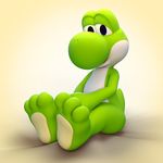  3d_(artwork) alternates_at_source ambiguous_gender blue_eyes cinnamoncookies digital_media_(artwork) feet foot_focus hindpaw invalid_tag looking_at_viewer mario_bros nintendo nude open_mouth paws simple_background sitting toes video_games yoshi 