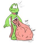  amphibian fan_character felisdiabolus_(artist) frog gore kuiperfrog_(character) mawile nintendo oral_vore pok&eacute;mon same_size_vore stomach video_games vore wounded 