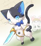 artist_request blue_eyes cat cat_busters furry mouse open_mouth 