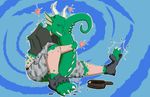  anthro camo_pants chaosmiles claws clothing dragon footwear hat horn human male mammal paws plantigrade shirt shoes solo tail_growth thick_tail torn_clothing transformation whassuppp56 wings 
