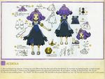  1girl :&lt; :3 :o ^o^ acerola_(pokemon) armlet dress elite_four expressions female_protagonist_(pokemon_sm) flipped_hair full_body gengar hair_ornament highres mimikyu official_art open_mouth pikachu pokemon pokemon_(game) pokemon_sm purple_eyes purple_hair short_hair slippers solo trial_captain wavy_mouth 