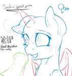  cremedelaclop_(artist) equine female horn horse male mammal my_little_pony pegasus penis pony tongue tongue_out unicorn wings ych 