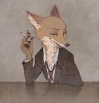  anothercolouranon anthro black_nose canine clothed clothing disney duo fox fur male mammal monmokamoko nick_wilde zootopia 