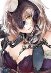  armor breasts chain cleavage elbow_gloves fate/grand_order fate_(series) fur_trim gloves headpiece jeanne_d'arc_(alter)_(fate) jeanne_d'arc_(fate)_(all) large_breasts lips looking_at_viewer marushin_(denwa0214) naughty_face solo tongue tongue_out yellow_eyes 