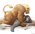  anal anthro bin_(artist) feline leopard lion male male/male mammal sex snow_leopard 