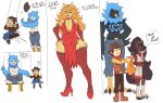 anthro avian big_breasts bird breasts canid canine ceroba_(undertale_yellow) clothing clover_(undertale_yellow) cosplay dialogue dress duo female fox group huge_breasts human kanako_(undertale_yellow) male mammal martlet_(undertale_yellow) martlet_(zenith_form) mature_female signirsol solo thick_thighs trick_or_treat trio undertale_(series) undertale_yellow wide_hips