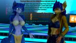 16:9 2022 3d_(artwork) 4k absurd_res anthro blue_body blue_fur blue_hair breasts canid canine carmelita_fox clothed clothing colored_nails coriponer dialogue digital_media_(artwork) duo ear_piercing ear_ring english_text female fox fur hair hi_res krystal mammal markings nails nintendo piercing red_nails ring_piercing sly_cooper_(series) sony_corporation sony_interactive_entertainment source_filmmaker star_fox sucker_punch_productions tail text tribal tribal_markings warfare_carmelita warfare_krystal widescreen