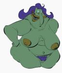 amphibian anthro areola bedroom_eyes big_breasts big_nose breasts ear_piercing ear_ring eyebrows eyelashes female flat_colors frog green_body green_nipples hair hands_on_hips hi_res jewelry jodero lips mature_anthro mature_female montgomery_glands narrowed_eyes navel nipples obese obese_anthro obese_female orange_jewelry overweight overweight_anthro overweight_female piercing pubes purple_hair purple_pubes raised_eyebrow ring_piercing sagging_breasts seductive simple_background simple_coloring solo thick_lips thick_thighs white_background