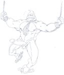  abs ape balls bdsm biceps big_penis bondage bound dildo donkey_kong donkey_kong_(series) donkey_kong_country male mammal muscles necktie nintendo no_hands pecs penis primate rope self_insertion sex_toy solo staticlustdemons video_games 