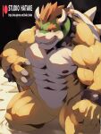 absurd_res anthro big_penis bowser genitals hatake hi_res huge_penis hyper hyper_genitalia hyper_penis male male/male mario_bros muscular nintendo penis solo