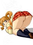  ass bent_over curvy isu kneehighs lowres onegai_my_melody sitting socks solo thick_thighs thighs when_you_see_it yumeno_uta 