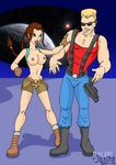  crossover duke_nukem lara_croft online_superheroes tomb_raider 