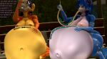 16:9 2022 3d_(artwork) 4k absurd_res accessory anthro blue_body blue_fur breasts canid canine carmelita_fox coriponer digital_media_(artwork) disney ear_piercing ear_ring english_text female fox fur furgonomics group hand_on_own_belly hi_res huge_belly jewelry judy_hopps krystal lagomorph leporid mammal markings mouse_tail nintendo nipples nude piercing purple_eyes rabbit ring ring_piercing sly_cooper_(series) sony_corporation sony_interactive_entertainment source_filmmaker star_fox sucker_punch_productions tail tail_accessory tail_jewelry tail_ring text tribal tribal_markings vore warfare_carmelita warfare_krystal white_body white_fur widescreen zootopia